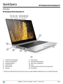 HP EliteBook 840 G6 Notebook PC, Worldwide, QuickSpec, .